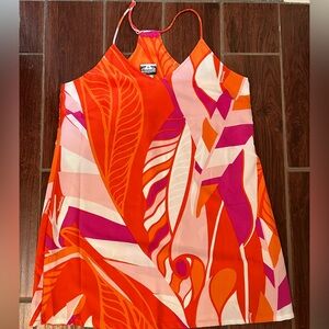 Manuhealii Orange and Pink Mini Dress